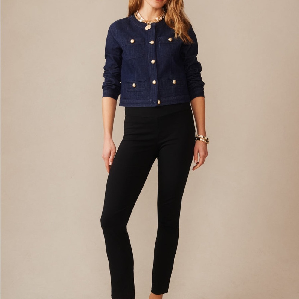 J. McLaughlin Black Pants with Button Detail